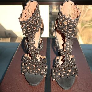 Azzedine ALAIA Suede Stiletto Sandals PUMPS